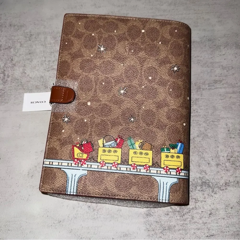 Coach Brown holiday Train notebook